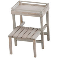 アビテ プランタースタンド アルブティク スタンド 木製 グレー 447932 1個（直送品）