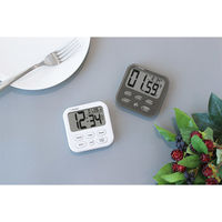 ドリテック キッチンタイマー シャボン6 デュオ 置き型 壁掛け マグネット付き ダークグレー 480025 1個（直送品）