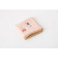 成願 ミニタオル 25×25cm 日本製 Wonderful World by obuchi わんぱくわんこ ピンク 441348 1個（直送品）