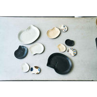 アイトー プレート 28cm ガット 陶器 瀬戸焼 ブラック 476124 1個（直送品）