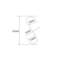 ユメミグサ S字フック　　φ5x150ｍｍ　ホワイト　PE被膜鉄線 OSー23WH　1セット（1袋(2個)×5）