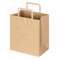 平紐クラフト紙手提袋ベーシック220×250×140mm　茶　1セット（1袋（10枚入）×18） オリジナル