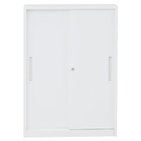 マルチワーク スチール収納 引違い3段 下置き 幅800×奥行400×高さ1130mm 1台 オリジナル