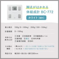 タニタ TANITA 体組成計 脚点判定（体重を支える足の筋肉量を点数化）ホワイト BC-772-WH