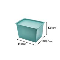 【収納バケツ】 ユメミグサ フタ付き 収納ボックス グリーン(緑)L PD-74-3M 1個