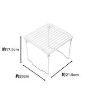 【整理棚】 ユメミグサ 積み重ねラック 四角形 ホワイト(白) HX-03 1個