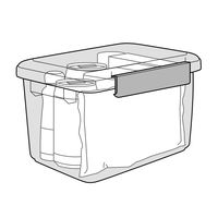 食品保存容器 キッチンボックス 9.8L 1個 アスベル