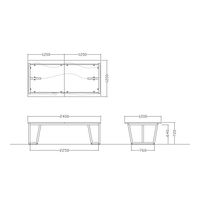 【軒先渡し】ニシキ工業  大型会議テーブル  幅2400×奥行1200×高さ720mm  ダークウッド  AJP-B2412-DW  1台（直送品）