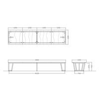 【軒先渡し】ニシキ工業  大型会議テーブル  幅4800×奥行1200×高さ720mm  ウオールナット  AJP-B4812-WN  1台（直送品）
