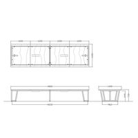 【軒先渡し】ニシキ工業  大型会議テーブル  幅4800×奥行1400×高さ720mm  オフホワイト  AJP-B4814W-OW  1台（直送品）