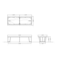 【軒先渡し】ニシキ工業  大型会議テーブル  幅3200×奥行1200×高さ720mm  ダークウッド  AJP-S3212-DW  1台（直送品）