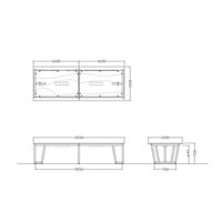 【軒先渡し】ニシキ工業  大型会議テーブル  幅3200×奥行1200×高さ720mm  ダークウッド  AJP-S3212W-DW  1台（直送品）