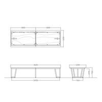 【軒先渡し】ニシキ工業  大型会議テーブル  幅3600×奥行1200×高さ720mm  ダークウッド  AJP-S3612-DW  1台（直送品）