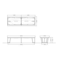 【軒先渡し】ニシキ工業  大型会議テーブル  幅3600×奥行1200×高さ720mm  ダークウッド  AJP-S3612W-DW  1台（直送品）