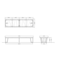 【軒先渡し】ニシキ工業  大型会議テーブル  幅4000×奥行1200×高さ720mm  ダークウッド  AJP-S4012-DW  1台（直送品）