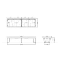 【軒先渡し】ニシキ工業  大型会議テーブル  幅4000×奥行1200×高さ720mm  ダークウッド  AJP-S4012W-DW  1台（直送品）