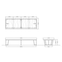 【軒先渡し】ニシキ工業  大型会議テーブル  幅4000×奥行1400×高さ720mm  ライトオーク  AJP-S4014-LO  1台（直送品）