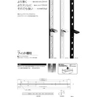 サヌキフィット棚柱 L=1820mm 黒塗装 LS-901B1箱(40本入)（直送品）