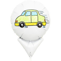 ぬりえバルーン　くるま　1セット(10本入) 0701013140　宝興産（直送品）