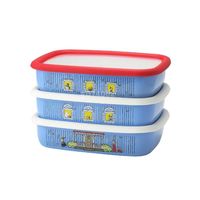 ムーミンハウス ホーロー 浅型角容器 MOH-3M 1個（3点セット） 食洗機対応 富士ホーロー