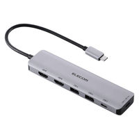 ドッキングステーション タイプC ハブ 6in1 HDMI×2 USB-C USBハブ DST-M060BPSV エレコム 1個（直送品）