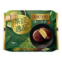 チョコレート菓子 チョコパイ　パーティーパック　茶匠の逸品　濃い抹茶　9個入 1セット（1個×3）