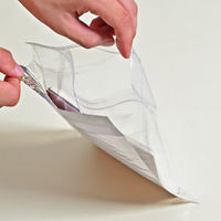 【ポケット付チャック袋】丸万 マルマルジップポケットライト 0.04mm厚 B6 140×215mm 1セット（1袋×5） B-6PL