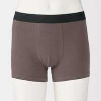 無印良品 メンズ 紳士 綿天竺 前閉じボクサーパンツ 紳士Ｌ ブラウン 良品計画
