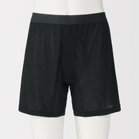 無印良品 メンズ 紳士 なめらか 前開きニットトランクス 紳士Ｌ 黒 良品計画