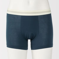 無印良品 メンズ 紳士 なめらか 前閉じローライズボクサーパンツ 紳士Ｍ ネイビー 良品計画