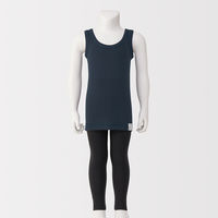 無印良品 ベビー フライス編みタンクトップ(インナー) １００ ネイビー 良品計画