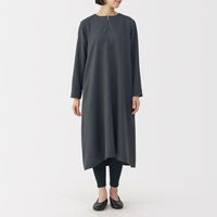 無印良品 レディース 婦人 ストレッチリブ編み レギンス 十分丈 婦人Ｌ 黒 良品計画