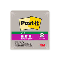 スリーエム(3M) ポストイット ふせん 付箋 強粘着 ノート 75mm×75mm ぺブルグレー 6冊 654SS-GP