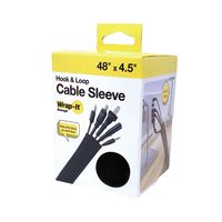 WrapーIt ラップイット ケーブル・コード収納用スリーブ Hook&Loop 1.2m×11.4cm 400ーSHLー48BL 1セット（直送品）