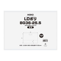 【手抜きポリ袋】シモジマ HEIKO 手抜きポリ袋 LDポリ BG36-25.5 透明 1袋（100枚入） 006996651