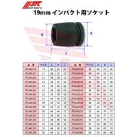 JTC 19mmインパクト用ソケット 34mm JTC645234 1個（直送品）
