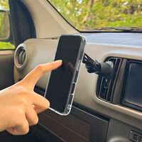 MagSafe対応 車載ホルダー エアコン吹き出し口用 ロングアーム Bタイプ ブラック  MagSafe非対応機種・ケースも使える（直送品）