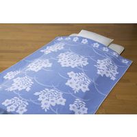 ファミリー・ライフ 今治産 パイル地ジャカードボリュームタオルケット(桔梗柄) 2色組 ピンク・ブルー シングル a24880（直送品）