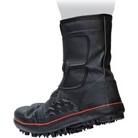 莊快堂 股付安全スパイクシューズ（合皮）　黒　24.5ｃｍ 1829630002 1足（直送品）