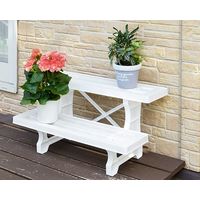 グリーンパル フラワースタンド2段450/ホワイト【菜園・園芸】 4976131910029 1セット(1個×5)