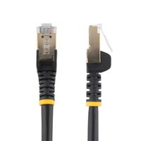 Startech.com LANケーブル 0.5m Cat6a ブラック STPシールドツイストペアケーブル 爪折れ防止カバー付き 6ASPAT50CMBK