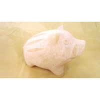 いよせき いのしし 猪 置物 〈オレンジ色〉80×50×H55mm 011316-o 1個（直送品）