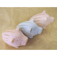 いよせき いのしし 猪 置物3個セット〈色はランダム〉80×50×H55mm 011316-t 1セット(3個)（直送品）