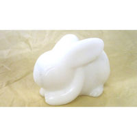 いよせき うさぎ(座り)干支 置物 90×50×H60mm 漢白玉 アラバスター 011321 1個（直送品）