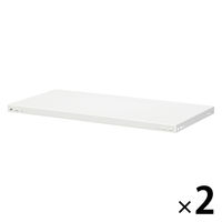 プラス KR軽量ラック 追加棚板 幅887×奥行462mm用 ホワイト 1セット(2枚)