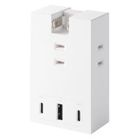エレコム USBタップ 電源タップ コンセント×3口 USBーC×2 USBーA×1 白 ECT-37-3AC2WH 1個
