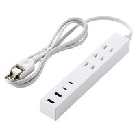 エレコム USBタップ 延長コード 1.5m コンセント×3口 USBーC×2 A×2 白 T-U08-3A2C215WH 1個