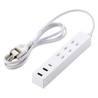 エレコム USBタップ 延長コード 1.5m コンセント×3口 USBーC×1 A×2 白 ECT-38-3A2C15WH 1個