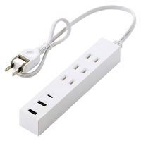 エレコム USBタップ 延長コード 50cm コンセント×3口 USBーC×1 A×2 白 T-U08-3A2C05WH 1個