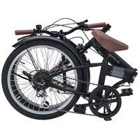 池商 20インチ折たたみ自転車 6段変速 MF202 マットブラック 1台（直送品）